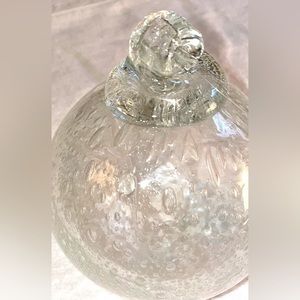 Witches Ball Clear with bubbles.